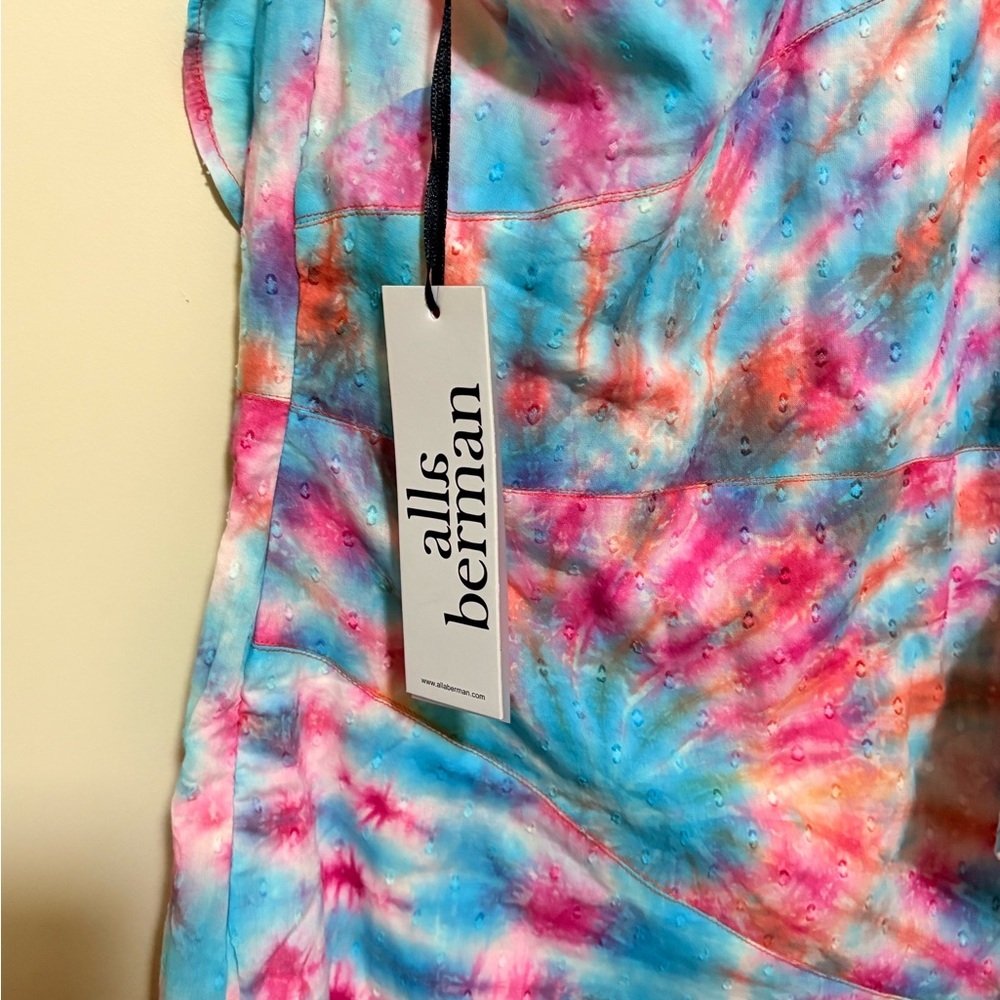 Colorful One Shoulder Tie-Dye Dress - Picture 3 of 5